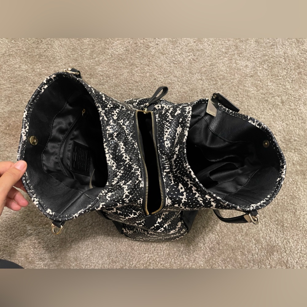 Coach Black White Python Madison Phoebe Leather S… - image 8
